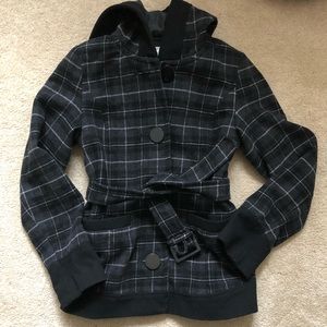 Merona Checkered Plaid Jacket with Hood